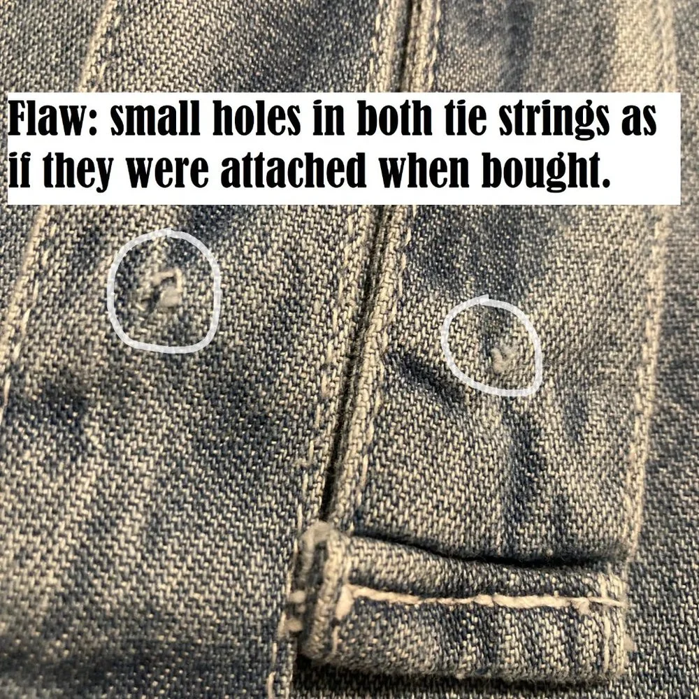 NWOT Vintage No Excuses Original Weathered Denim Sleeveless Dress Size M - Picture 14 of 16